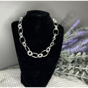 CHAPS Silver tone toggle clasp necklace